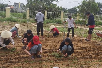 Hoạt động” trồng hoa”của chi đoàn sáng ngày 15/12/2022 để giúp cho các e học sinh thân yêu có  không gian trường học  xanh- sạch – đẹp.
